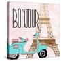 Paris Bonjour 2-Kimberly Allen-Stretched Canvas