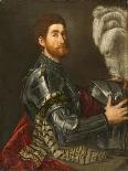 Portrait of a Man in Armor with Two Pages-Paris Bordone-Giclee Print