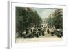 Paris, Boulevard Italiens-null-Framed Art Print