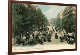 Paris, Boulevard Italiens-null-Framed Art Print