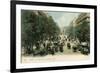 Paris, Boulevard Italiens-null-Framed Premium Giclee Print