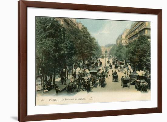 Paris, Boulevard Italiens-null-Framed Art Print