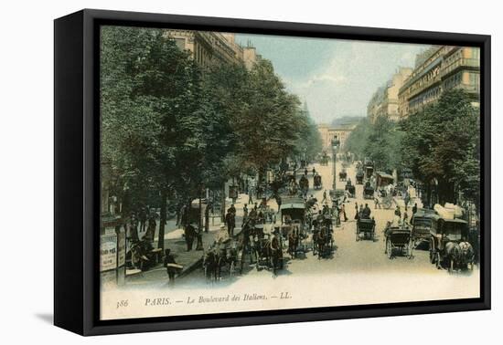 Paris, Boulevard Italiens-null-Framed Stretched Canvas