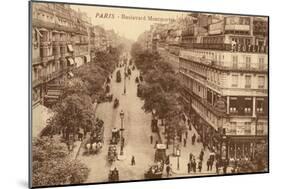 Paris, Boulevard Montmart-null-Mounted Art Print