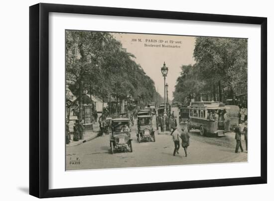 Paris, Boulevard Montmatre. Postcard Sent in 1913-French Photographer-Framed Giclee Print