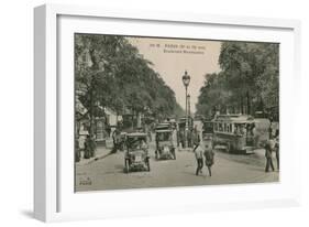Paris, Boulevard Montmatre. Postcard Sent in 1913-French Photographer-Framed Giclee Print