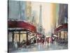 Paris Boulevard-Brent Heighton-Stretched Canvas