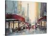 Paris Boulevard-Brent Heighton-Stretched Canvas