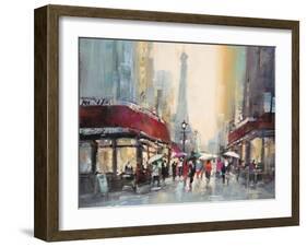 Paris Boulevard-Brent Heighton-Framed Art Print