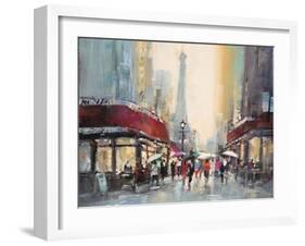 Paris Boulevard-Brent Heighton-Framed Art Print