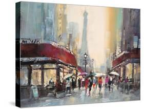 Paris Boulevard-Brent Heighton-Stretched Canvas