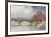Paris, Bridge, Iena 1908-Yoshio Markino-Framed Art Print