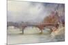 Paris, Bridge, Iena 1908-Yoshio Markino-Mounted Art Print