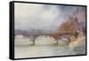 Paris, Bridge, Iena 1908-Yoshio Markino-Framed Stretched Canvas