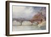 Paris, Bridge, Iena 1908-Yoshio Markino-Framed Art Print