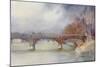 Paris, Bridge, Iena 1908-Yoshio Markino-Mounted Art Print