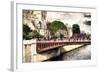 Paris Bridge Lovers-Philippe Hugonnard-Framed Giclee Print