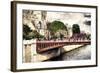 Paris Bridge Lovers-Philippe Hugonnard-Framed Giclee Print