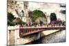 Paris Bridge Lovers-Philippe Hugonnard-Mounted Giclee Print