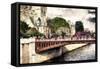 Paris Bridge Lovers-Philippe Hugonnard-Framed Stretched Canvas