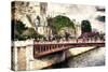 Paris Bridge Lovers-Philippe Hugonnard-Stretched Canvas