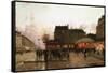 Paris by Night (France)-Luigi Loir-Framed Stretched Canvas