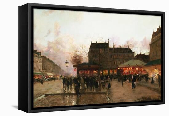 Paris by Night (France)-Luigi Loir-Framed Stretched Canvas