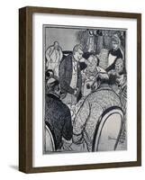 Paris Café scene by Théophile Steinlen-Theophile Alexandre Steinlen-Framed Giclee Print