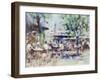 Paris Cafe (W/C on Paper)-Laurence Fish-Framed Giclee Print