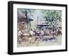 Paris Cafe (W/C on Paper)-Laurence Fish-Framed Giclee Print