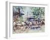 Paris Cafe (W/C on Paper)-Laurence Fish-Framed Giclee Print