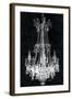 Paris Chandelier on Black 1-Morgan Yamada-Framed Art Print