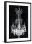 Paris Chandelier on Black 1-Morgan Yamada-Framed Art Print