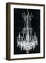 Paris Chandelier on Black 1-Morgan Yamada-Framed Art Print