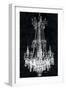 Paris Chandelier on Black 1-Morgan Yamada-Framed Art Print