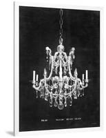 Paris Chandelier on Black 3-Morgan Yamada-Framed Art Print