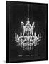 Paris Chandelier on Black 3-Morgan Yamada-Framed Art Print