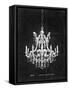 Paris Chandelier on Black 3-Morgan Yamada-Framed Stretched Canvas