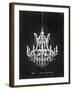 Paris Chandelier on Black 3-Morgan Yamada-Framed Art Print