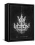 Paris Chandelier on Black 3-Morgan Yamada-Framed Stretched Canvas