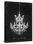 Paris Chandelier on Black 3-Morgan Yamada-Framed Stretched Canvas