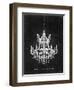 Paris Chandelier on Black 3-Morgan Yamada-Framed Art Print