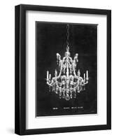 Paris Chandelier on Black 3-Morgan Yamada-Framed Art Print