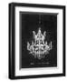 Paris Chandelier on Black 3-Morgan Yamada-Framed Art Print