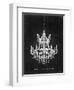 Paris Chandelier on Black 3-Morgan Yamada-Framed Art Print