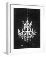 Paris Chandelier on Black 3-Morgan Yamada-Framed Art Print