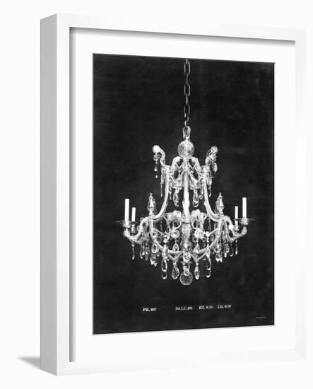 Paris Chandelier on Black 3-Morgan Yamada-Framed Art Print