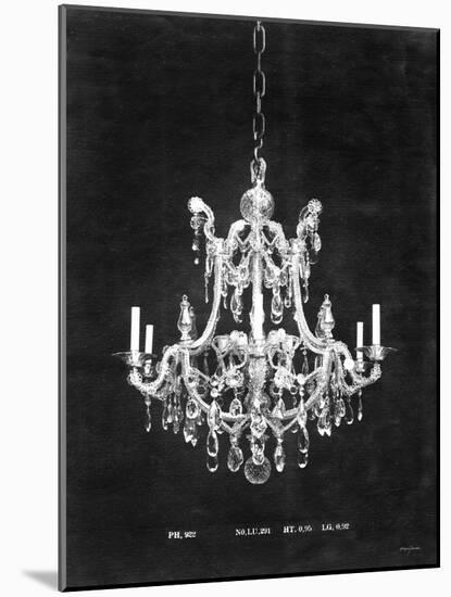 Paris Chandelier on Black 3-Morgan Yamada-Mounted Art Print