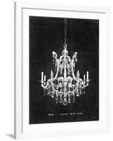 Paris Chandelier on Black 3-Morgan Yamada-Framed Art Print