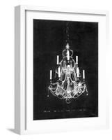 Paris Chandelier on Black 4-Morgan Yamada-Framed Art Print